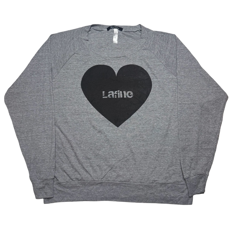 Y2K 2000s LA Fine women's heart sweatshirt sweater